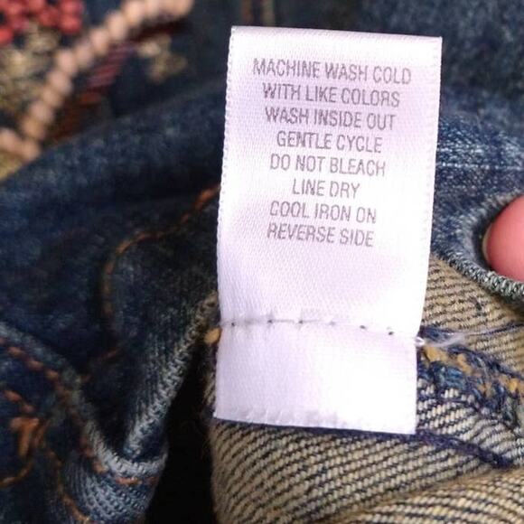 CJ Banks Embroidered Denim Jacket Size X (14W) - Picture 5 of 12